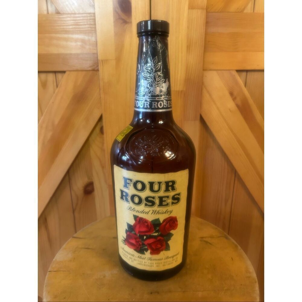 Rare Vintage Four Roses Bourbon Whiskey Bottle Half Gallon (5991)